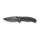 CIVIVI Vyrent Flipper & Thumb Stud Knife Black, Tan & Orange G10 Contoured Handle (3.48" Damascus Blade) C25037B-DS1