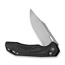 CIVIVI Zelthara Flipper & Button Lock Knife Black Aluminum Handle (3.3" Stonewashed 14C28N Blade) C25076-1