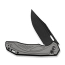 CIVIVI Zelthara Flipper & Button Lock Knife Gray Aluminum Handle (3.3" Black Stonewashed 14C28N Blade) C25076-2