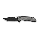 CIVIVI Zelthara Flipper & Button Lock Knife Gray Aluminum Handle (3.3" Black Stonewashed 14C28N Blade) C25076-2