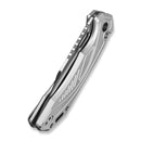 CIVIVI Zelthara Flipper & Button Lock Knife Silver Aluminum Handle (3.3" Satin Finished 14C28N Blade) C25076-3