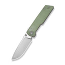CIVIVI Zygon Thumb Stud & Top Crossbar Lock Natural G10 Handle With Blue Glow (3.24" Satin Finished Nitro-V Blade) C25035-1
