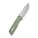 CIVIVI Zygon Thumb Stud & Top Crossbar Lock Natural G10 Handle With Blue Glow (3.24" Satin Finished Nitro-V Blade) C25035-1