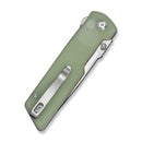CIVIVI Zygon Thumb Stud & Top Crossbar Lock Natural G10 Handle With Blue Glow (3.24" Satin Finished Nitro-V Blade) C25035-1
