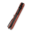 CIVIVI Zygon Thumb Stud & Top Crossbar Lock Orange & Black Vortex Micarta Handle (3.24" Black Stonewashed Nitro-V Blade) C25035-2
