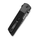 CIVIVI Zygon Thumb Stud & Top Crossbar Lock Gray G10 Handle With Carbon Fiber Overlay (3.24" Damascus Blade) C25035B-DS1