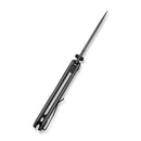 CIVIVI Zygon Thumb Stud & Top Crossbar Lock Gray G10 Handle With Carbon Fiber Overlay (3.24" Damascus Blade) C25035B-DS1