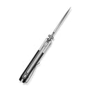 CIVIVI Zygon Thumb Stud & Top Crossbar Lock White & Black G10 Handle (3.24" Satin Finished Nitro-V Blade) C25035C-1