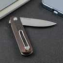 CIVIVI Foldis Slip Joint & Top Flipper Knife Copper Handle (2.67" Nitro - V Blade) C21044 - 1 - CIVIVI