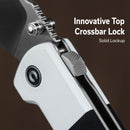 CIVIVI Zygon Thumb Stud & Top Crossbar Lock White & Black G10 Handle (3.24" Satin Finished Nitro-V Blade) C25035C-1