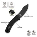 CIVIVI Outlaw Muk Flipper & Button Lock Knife Black G10 Handle (3.47" Black Stonewashed 14C28N Blade) C24079-1