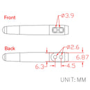 CIVIVI 2PCS Flamed Titanium Pocket Clips, NO Screws Included, 50MM 55MM Clip with Recessed Screw Hole T002A - CIVIVI