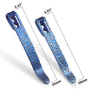 CIVIVI 2PCS Flamed Titanium Pocket Clips, NO Screws Included, 50MM 55MM Clip with Recessed Screw Hole T002B - CIVIVI