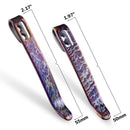 CIVIVI 4PCS Flamed Titanium Pocket Clips, NO Screws Included, 50MM 55MM Clip with Recessed Screw Hole T002C - CIVIVI