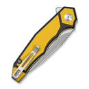 CIVIVI Aetherflux Flipper Knife Black & Yellow G10 Handle (3.28" Satin Finished 14C28N Blade) C25045 Sample1 - CIVIVI