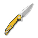 CIVIVI Aetherflux Flipper Knife Black & Yellow G10 Handle (3.28" Satin Finished 14C28N Blade) C25045 Sample1 - CIVIVI