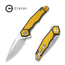 CIVIVI Aetherflux Flipper Knife Black & Yellow G10 Handle (3.28" Satin Finished 14C28N Blade) C25045 Sample1 - CIVIVI