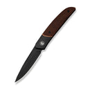 CIVIVI Aevren Black Stainless Steel With Guibourtia Wood Inlay (2.98" Black Stonewashed Nitro - V Blade) C25094 Sample1 - CIVIVI