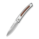 CIVIVI Almeris Silver Aluminum With Guibourtia Wood Inlay (2.95" Satin Finished Nitro - V Blade) C25091 Sample1 - CIVIVI