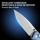 CIVIVI Altus Button Lock & Thumb Stud Knife Aluminum Handle (2.97" Nitro - V Blade) C20076 - 6 - CIVIVI