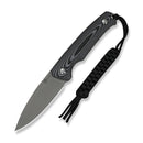 CIVIVI Altus Fixed Blade Knife Gray and Black Layered G10 Handle (2.99" Gray Stonewashed 14C28N Blade) C20076B - 2, With 1PC Black Lanyard, Black Kydex Sheath & T - Clip - CIVIVI