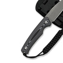 CIVIVI Altus Fixed Blade Knife Gray and Black Layered G10 Handle (2.99" Gray Stonewashed 14C28N Blade) C20076B - 2, With 1PC Black Lanyard, Black Kydex Sheath & T - Clip - CIVIVI
