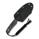 CIVIVI Altus Fixed Blade Knife Gray and Black Layered G10 Handle (2.99" Gray Stonewashed 14C28N Blade) C20076B - 2, With 1PC Black Lanyard, Black Kydex Sheath & T - Clip - CIVIVI