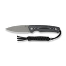 CIVIVI Altus Fixed Blade Knife Gray and Black Layered G10 Handle (2.99" Gray Stonewashed 14C28N Blade) C20076B - 2, With 1PC Black Lanyard, Black Kydex Sheath & T - Clip - CIVIVI