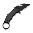 CIVIVI Amaroq Flipper & Thumb Stud & Button Lock Knife Black Aluminum Handle (2.11" Black Stonewashed Nitro - V Blade) C24018 - 2