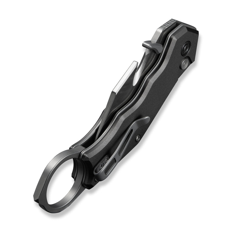 CIVIVI Amaroq Flipper & Thumb Stud & Button Lock Knife Gray Aluminum Handle (2.11" Satin Finished Nitro - V Blade) C24018 - 1