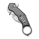CIVIVI Amaroq Flipper & Thumb Stud & Button Lock Knife Gray Aluminum Handle (2.11" Satin Finished Nitro - V Blade) C24018 - 1