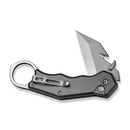 CIVIVI Amaroq Flipper & Thumb Stud & Button Lock Knife Gray Aluminum Handle (2.11" Satin Finished Nitro - V Blade) C24018 - 1