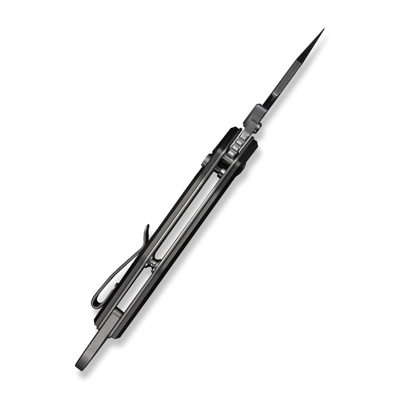 CIVIVI Amaroq Flipper & Thumb Stud & Button Lock Knife Gray Aluminum Handle (2.11" Satin Finished Nitro - V Blade) C24018 - 1