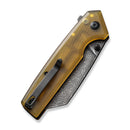 CIVIVI Amirite Flipper & Thumb Stud & Button Lock Knife Ultem Handle (3.48" Damascus Blade) C23028 - DS1 - CIVIVI