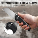 CIVIVI Amirite Flipper & Thumb Stud & Button Lock Knife G10 Handle (3.48" Nitro - V Blade) C23028 - 2 - CIVIVI