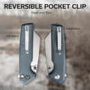 CIVIVI Amirite Flipper & Thumb Stud & Button Lock Knife G10 Handle (3.48" Nitro - V Blade) C23028 - 1 - CIVIVI