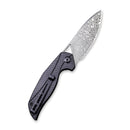 CIVIVI Anthropos Flipper Knife G10 & Carbon Fiber Handle (3.25" Damascus Blade) C903DS - CIVIVI