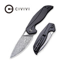 CIVIVI Anthropos Flipper Knife G10 & Carbon Fiber Handle (3.25" Damascus Blade) C903DS - CIVIVI