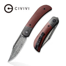 CIVIVI Appalachian Drifter II Front Flipper Knife G10 & Carbon Fiber Handle (2.96" Damascus Blade) C19010C - DS4 - CIVIVI