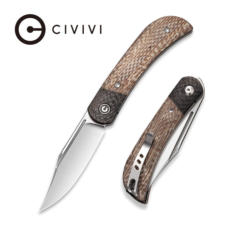 CIVIVI Appalachian Drifter II Front Flipper Knife Micarta & Carbon