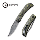CIVIVI Appalachian Drifter Slip Joint Knife G10 & Carbon Fiber Handle (2.96" Damascus Blade) C2015DS - 3 - CIVIVI