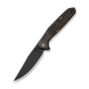 CIVIVI AristoFlick Flipper & Thumb Stud Knife Black & Orange G10 Handle (3.48" Black Stonewashed Nitro - V Blade) C24093 Sample1 - CIVIVI