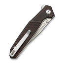 CIVIVI AristoFlick Flipper & Thumb Stud Knife Iron Wood Handle (3.48" Satin Finished Nitro - V Blade) C24093 Sample2 - CIVIVI