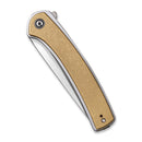 CIVIVI Asticus Flipper Knife Brass Handle (3.80" D2 Blade) C2002E - CIVIVI