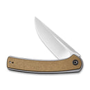 CIVIVI Asticus Flipper Knife Brass Handle (3.80" D2 Blade) C2002E - CIVIVI