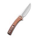 CIVIVI Asticus Flipper Knife Copper Handle (3.80" D2 Blade) C2002F - CIVIVI
