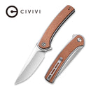 CIVIVI Asticus Flipper Knife Copper Handle (3.80" D2 Blade) C2002F - CIVIVI