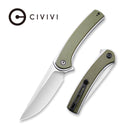 CIVIVI Asticus Flipper Knife G10 Handle (3.80" D2 Blade) C2002A - CIVIVI