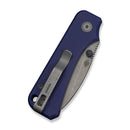 CIVIVI Baby Banter Slip Joint Thumb Stud Knife Blue G10 Handle (2.34" Gray Stonewashed Nitro - V Blade) C25066A - 1 - CIVIVI
