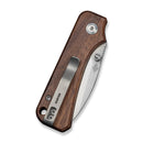CIVIVI Baby Banter Slip Joint Thumb Stud Knife Guibourtia Wood Handle (2.34" Satin Finished Nitro - V Blade) C25066A - 2 - CIVIVI